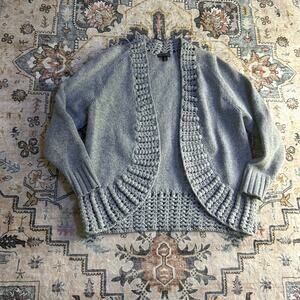 Lafayette 148 NY Knit Cardigan Sweater Wool Alpaca Blend Women's Shrug Popover